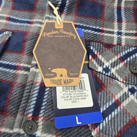 Freedom Foundry Men’s Super Plush Casual Outdoorsy Rugged Sherpa L Flannel NEW - Picture 10 of 13